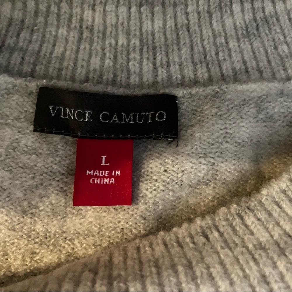 Vince Camuto Crewneck Sequin Stripe Long Sleeve Sweater-Large-Holiday Sparkle - Picture 4 of 7